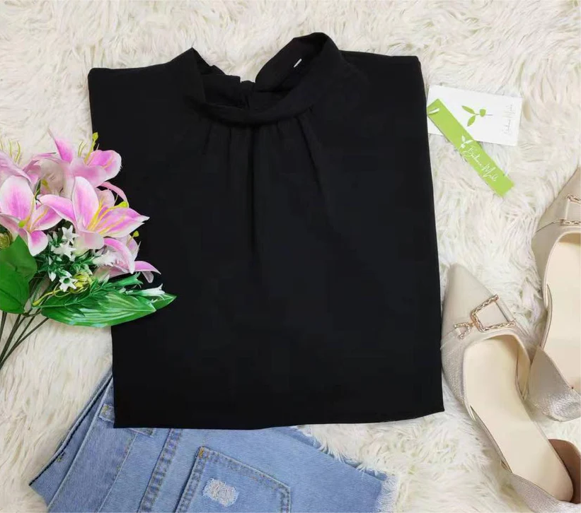 Belén® | Black Timeless Short Sleeve Top