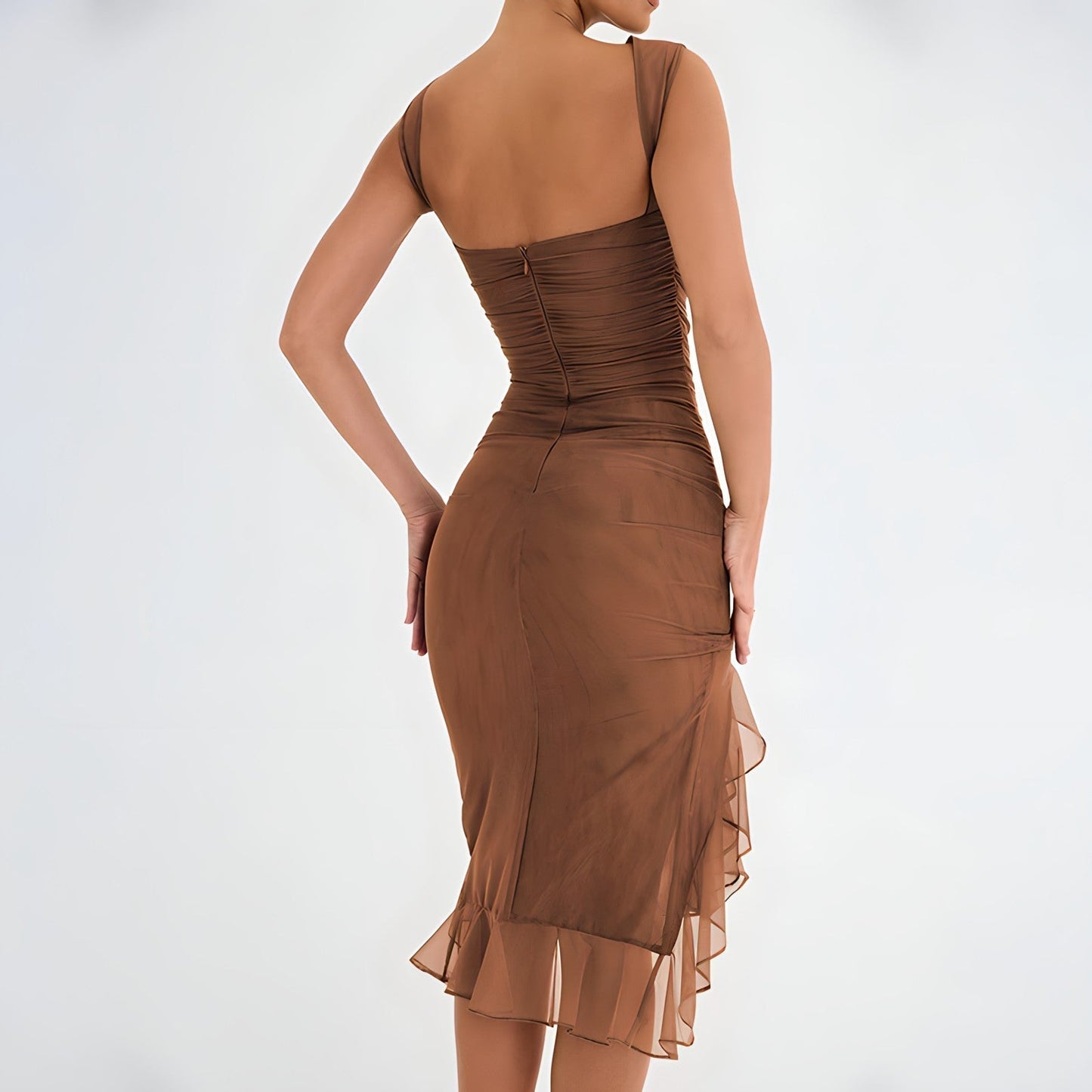 Ariana® | Midi dress with ruffles