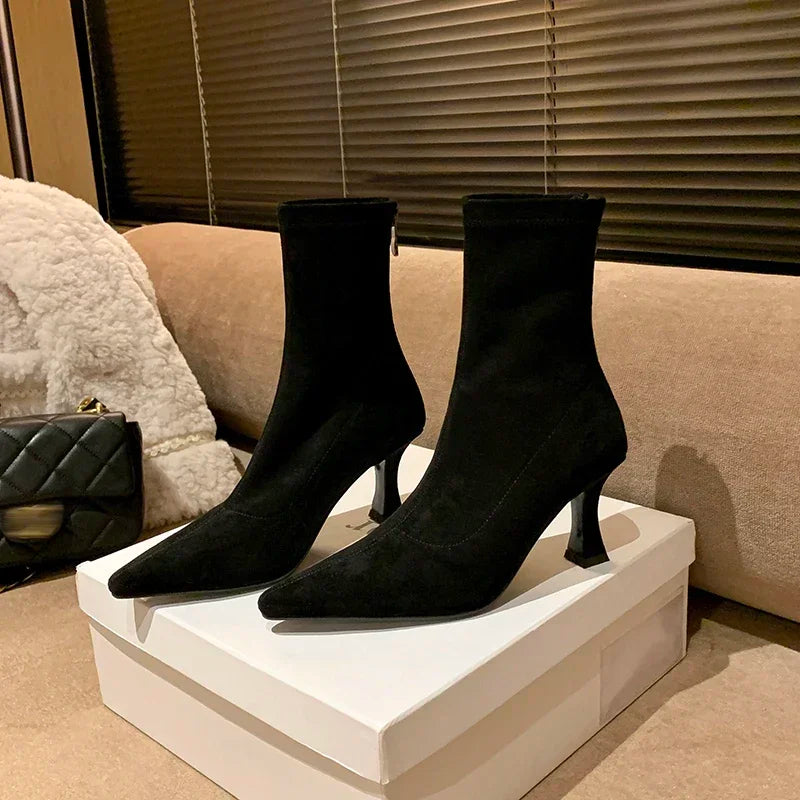 Doris | Women's Pointed Toe Sock Boots