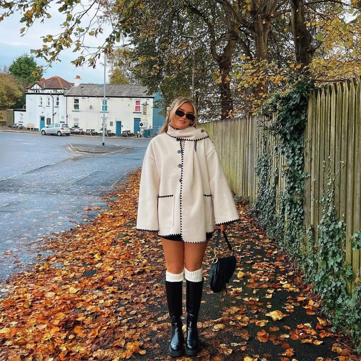 Cecilia® | Stylish, comfortable coat with a zigzag shawl collar