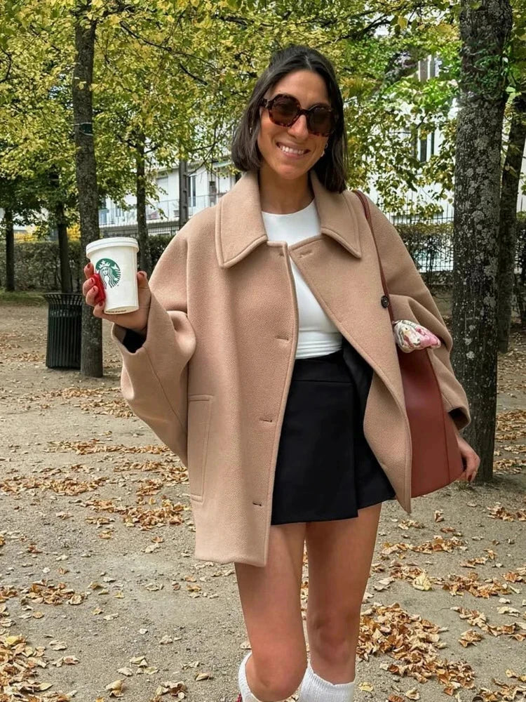Caridad® | Warm women's jacket with lapels and pockets