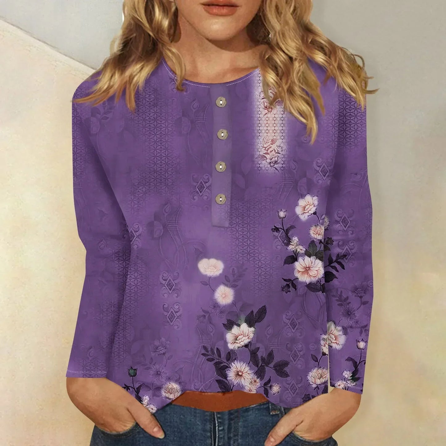 Bernadette® | Women's long sleeve printed top