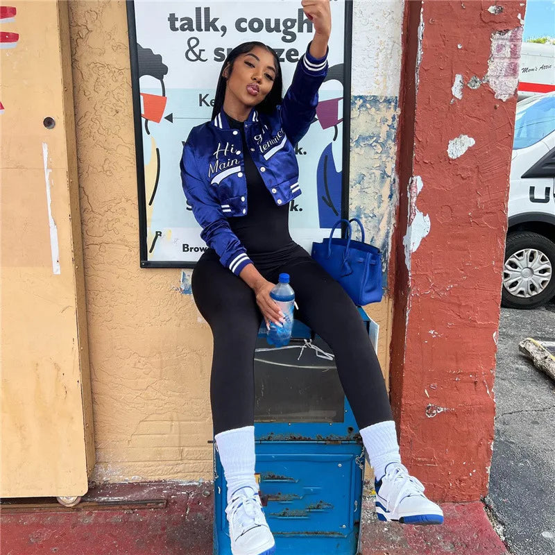 Catalina® | Embroidered short baseball jacket