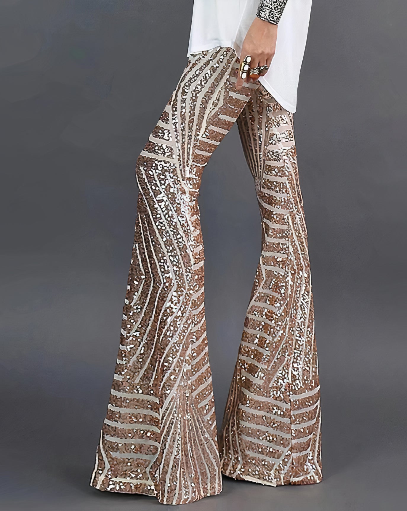 Dara® | Glitter Flared Trousers