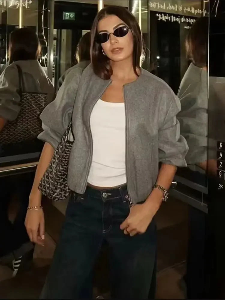 Sylvia | Women's Relaxed Fit Bomber Jacket