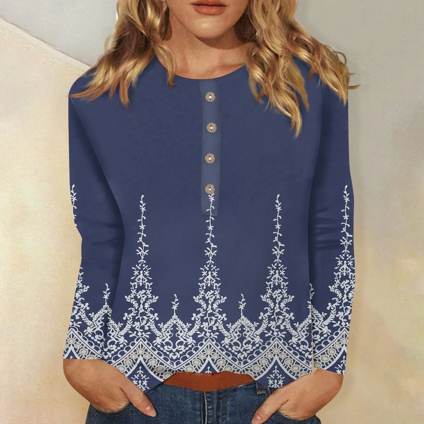 Bernadette® | Women's long sleeve printed top