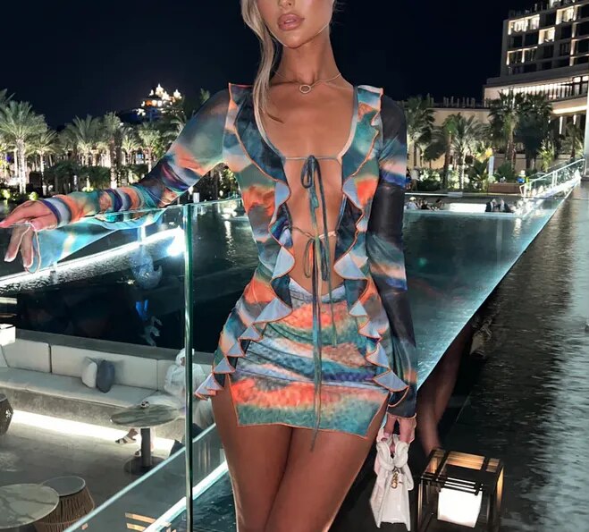 Celeste® | Mini dress with long sleeves for women