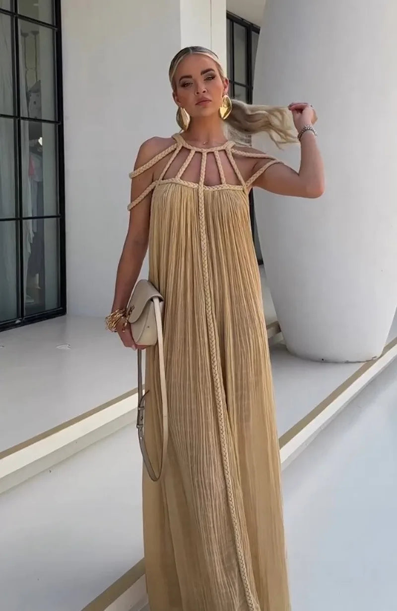 Brenda® | Long sleeveless and backless dress