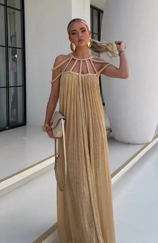 Brenda® | Long sleeveless and backless dress