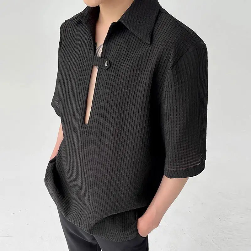 Ciara® | Striped shirt with long sleeves and lapels