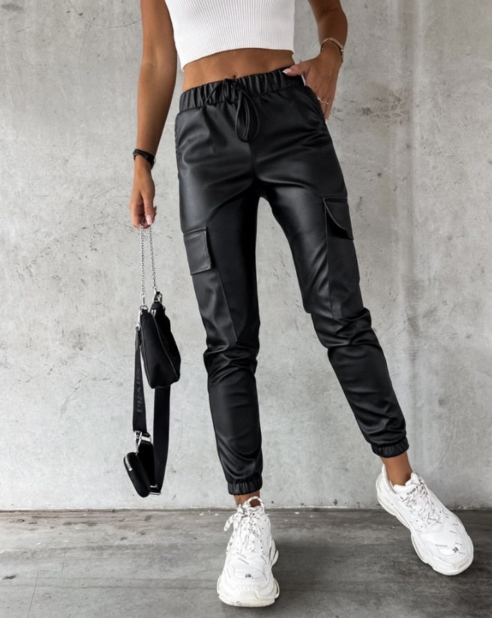 Bari® | Cargo Pant Cargopant In Lederoptik