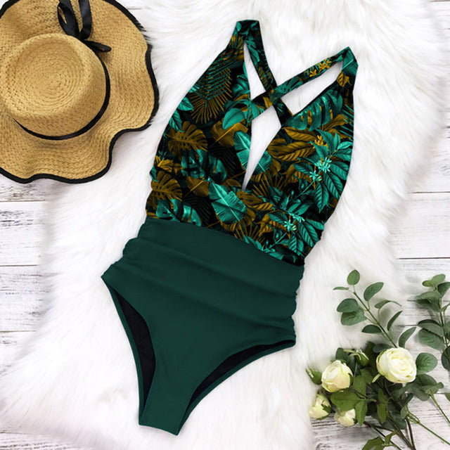 Aubine® | Stylish Tropical Swimsuit