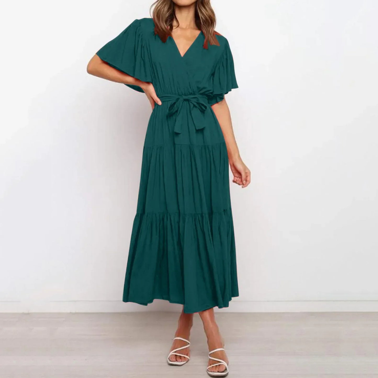 Cupaima® | Maxi Dress With A Deep V-Neck