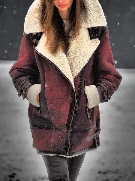 Dayana® | Sherpa suede jacket for women