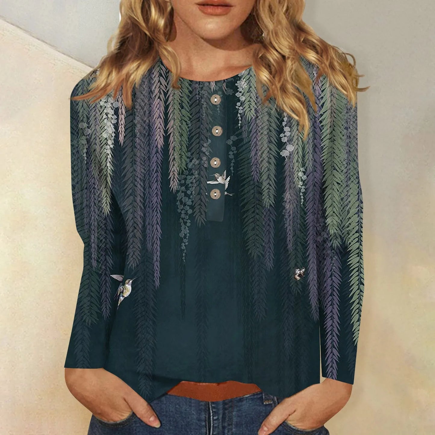 Bernadette® | Women's long sleeve printed top