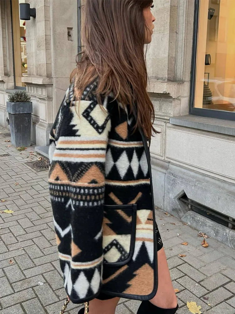 Corina® | Women's jacket with an artistic pattern