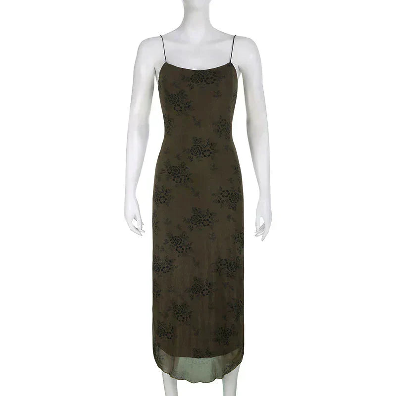 Bianca® | Vintage floral lace dress with sheer overlay