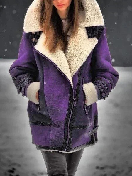 Dayana® | Sherpa suede jacket for women