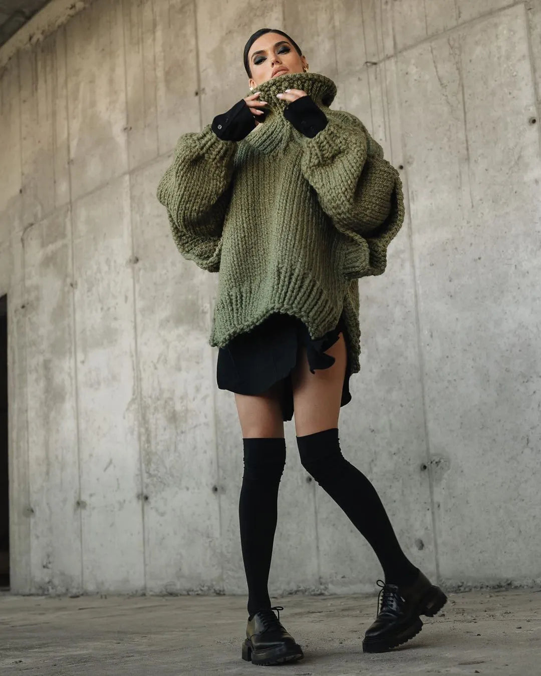 Emma | Women's Oversized Knit Sweater Dress