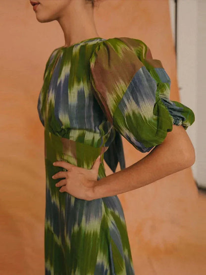 Natasha | Elegant Maxi Dress with Balloon Sleeves for Women