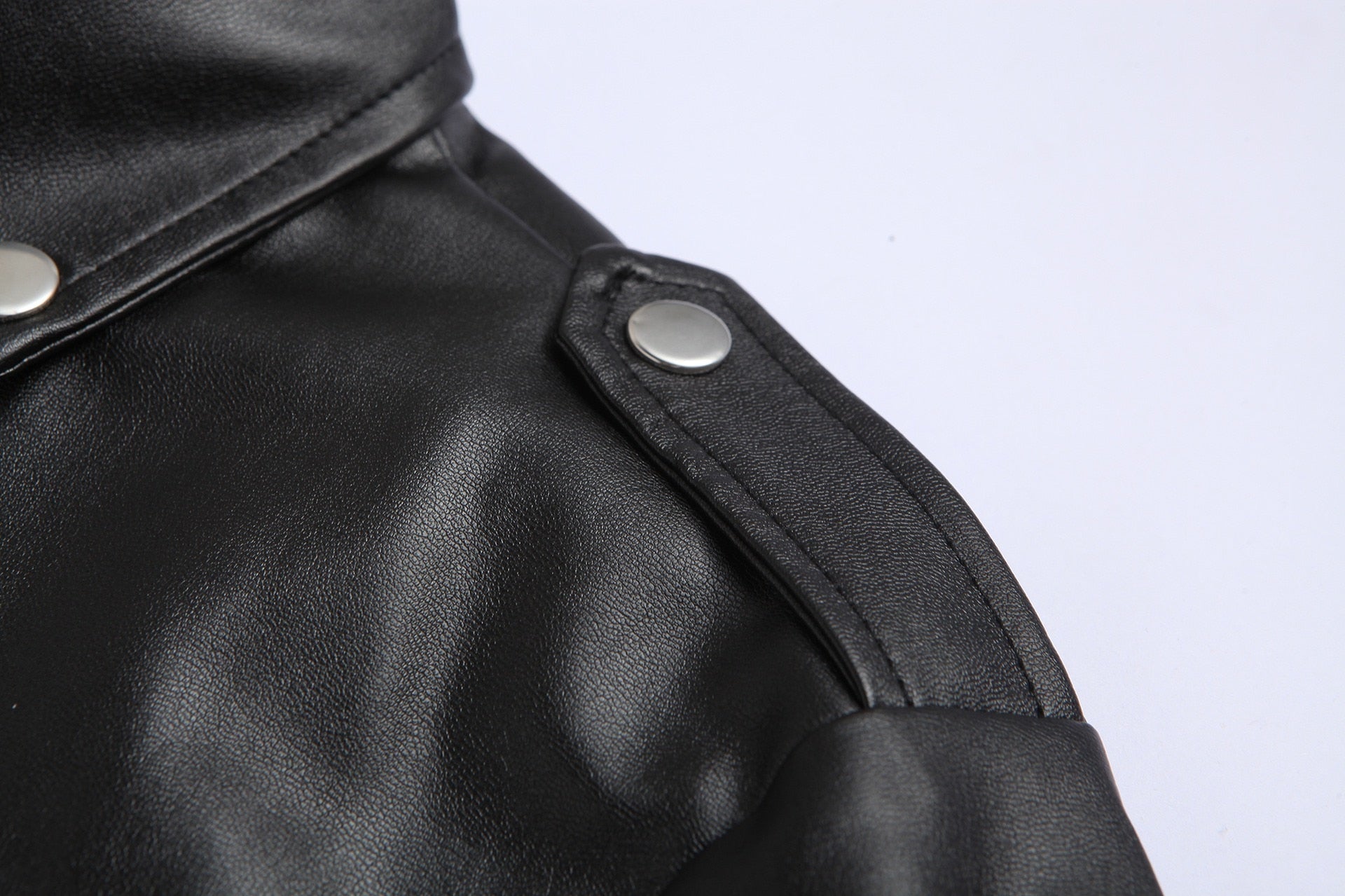 Winston | Men's Belted Faux Leather Motorcycle Jacket