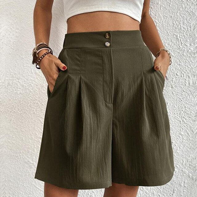 Claudia® | Stylish Double Button Shorts For Women