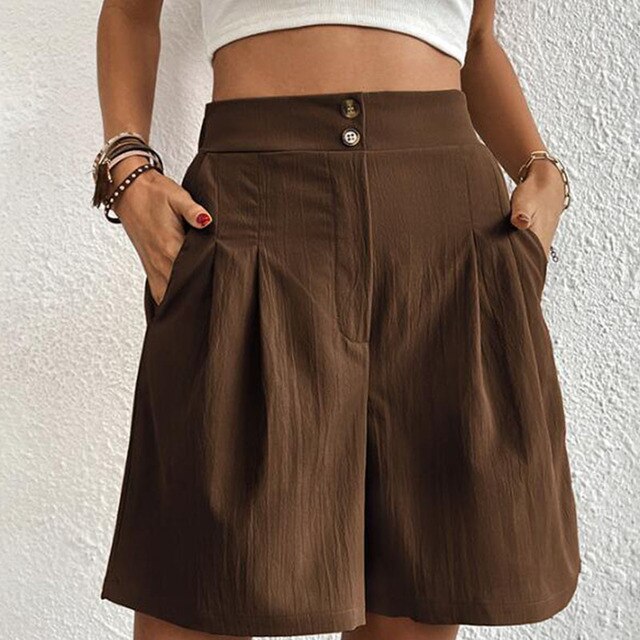 Claudia® | Stylish Double Button Shorts For Women