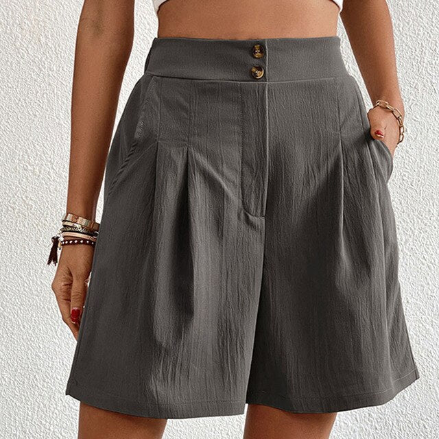 Claudia® | Stylish Double Button Shorts For Women