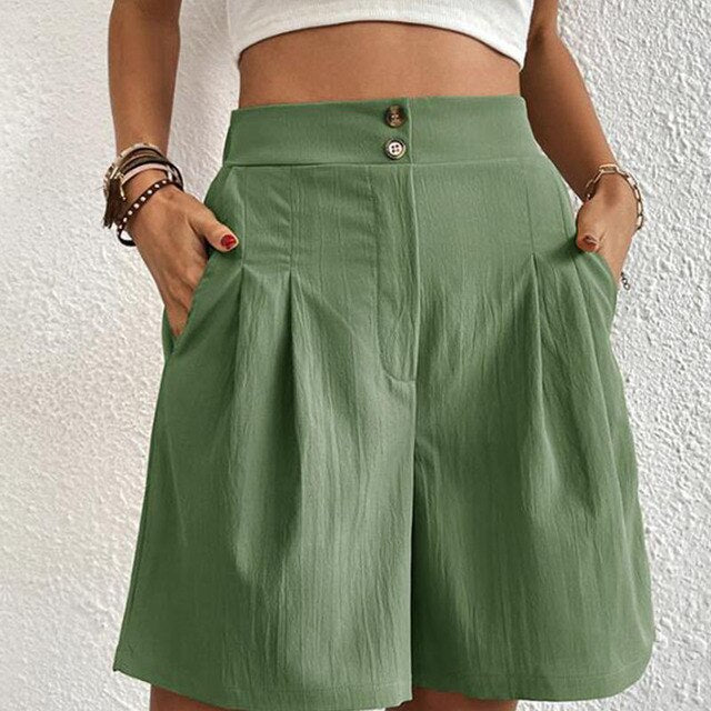 Claudia® | Stylish Double Button Shorts For Women
