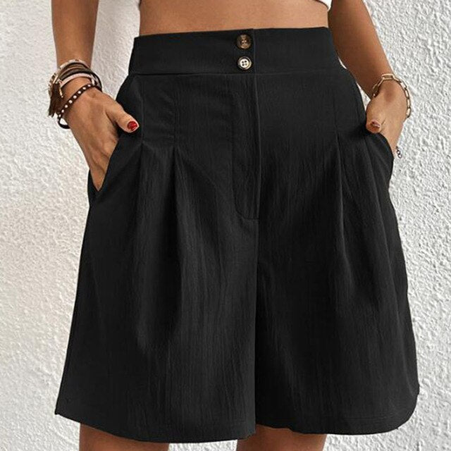 Claudia® | Stylish Double Button Shorts For Women