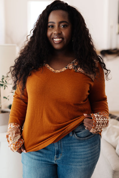 Elin® | Sipping Iced Tea mixed print hoodie.