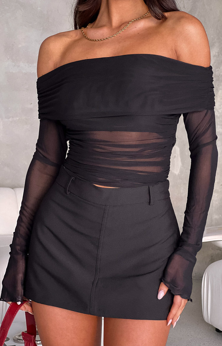 Constance® | Off-the-shoulder mesh top