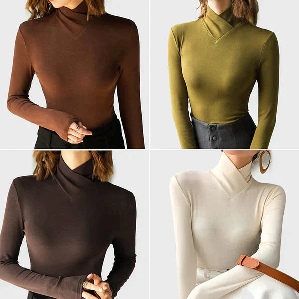 Carina | Stylish roll collar top for women