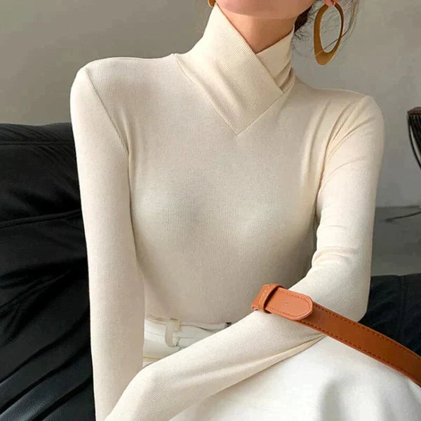 Carina | Stylish roll collar top for women