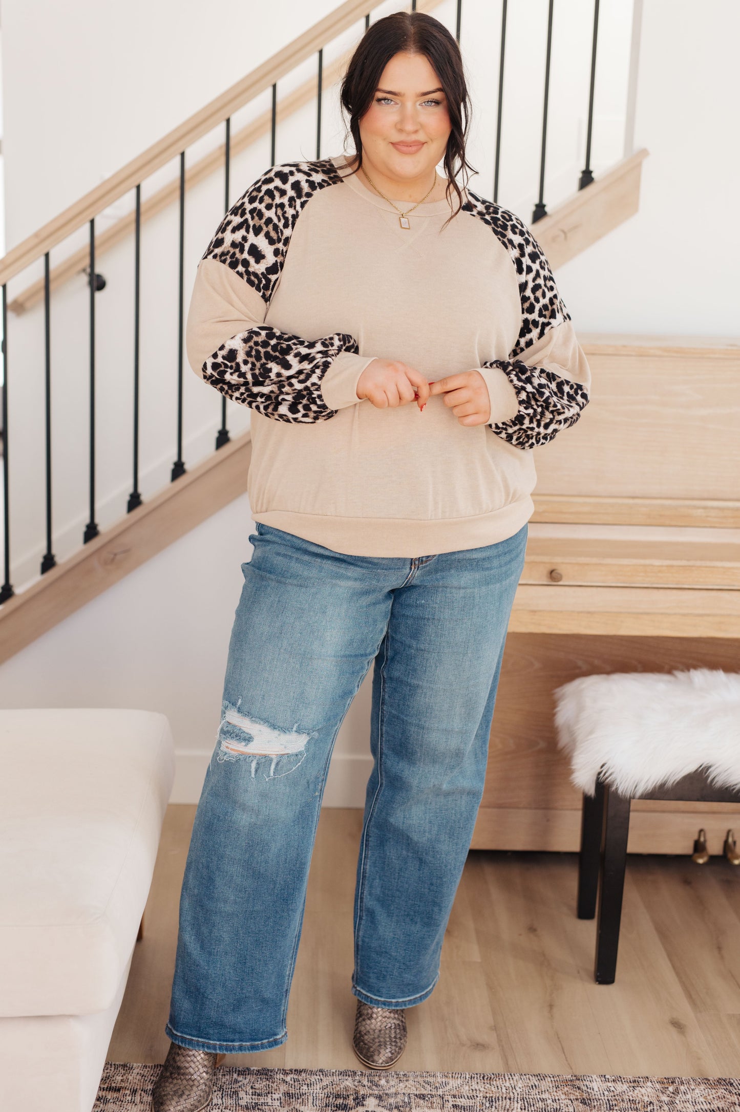 Elfriede® | Sometime top with safari animal print