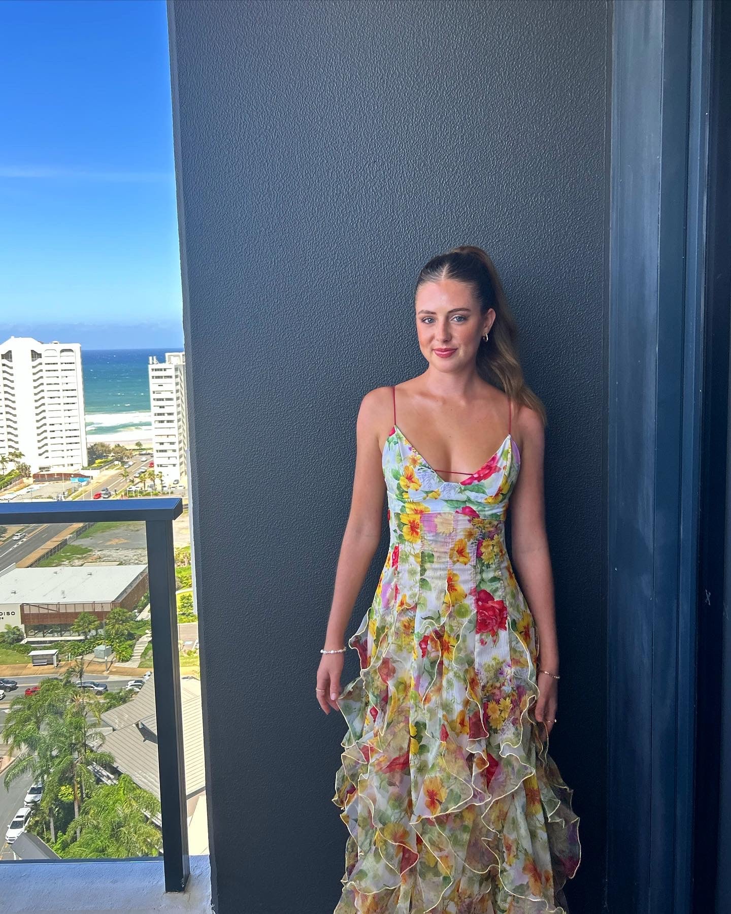 Mariah | Romantic Floral Maxi Dress with Ruffled Tiers