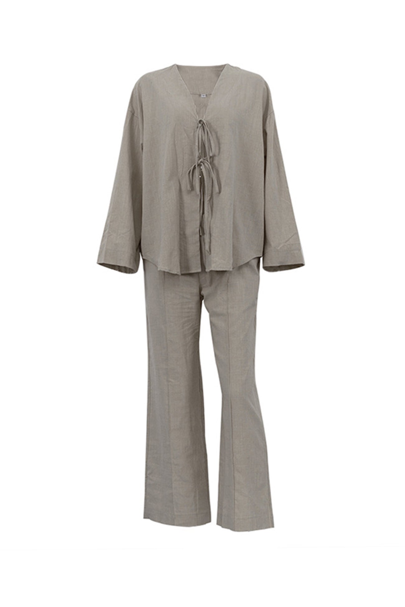 Barbara® | Long-sleeved shirt made of cotton with a lace-up front