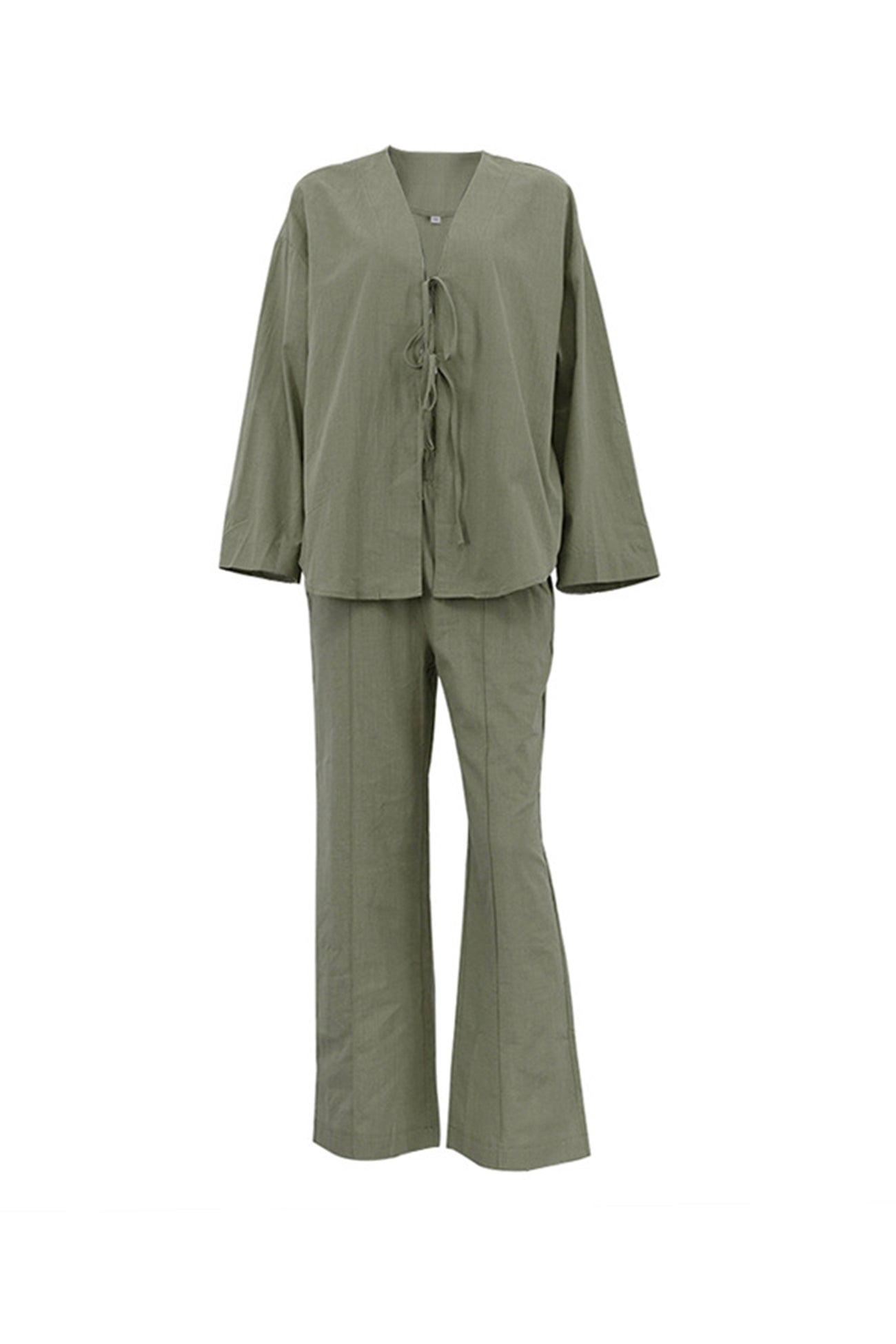 Barbara® | Long-sleeved shirt made of cotton with a lace-up front