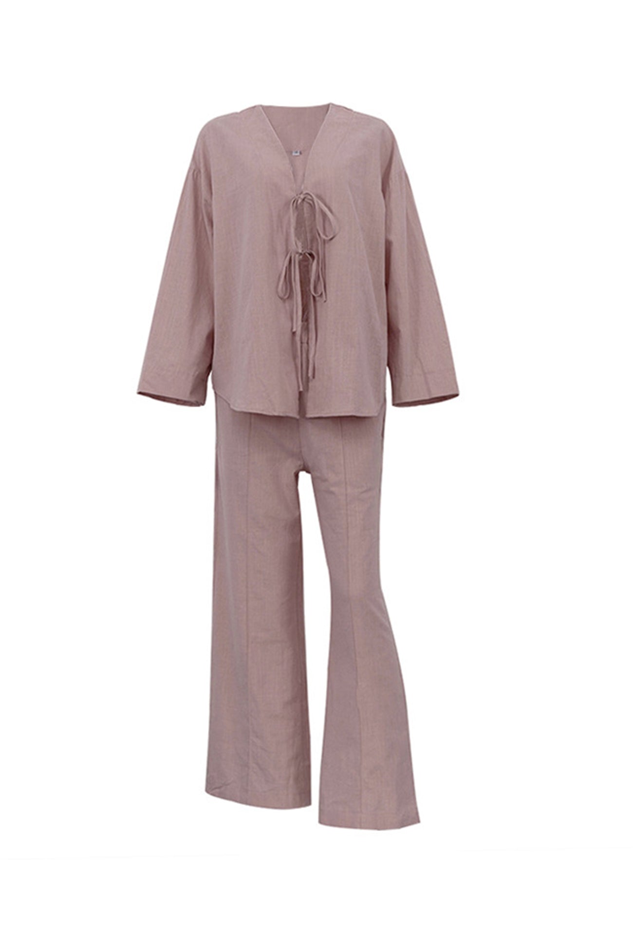 Barbara® | Long-sleeved shirt made of cotton with a lace-up front