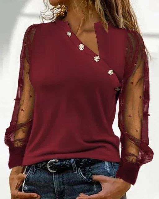 Buckelew® | Winona Glitzer Mesh Top