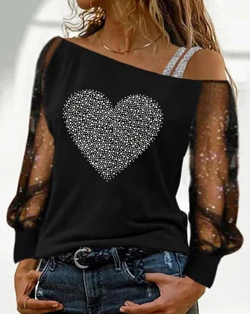 Buckelew® | Winona Glitzer Mesh Top