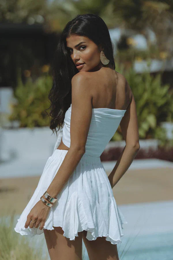 Elizabeth® | Chiffon tube top with ruffle skirt