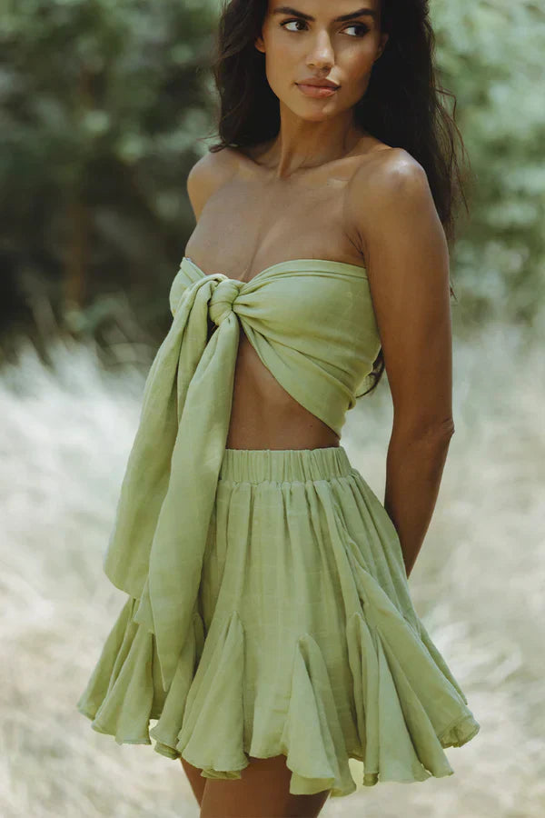 Elizabeth® | Chiffon tube top with ruffle skirt