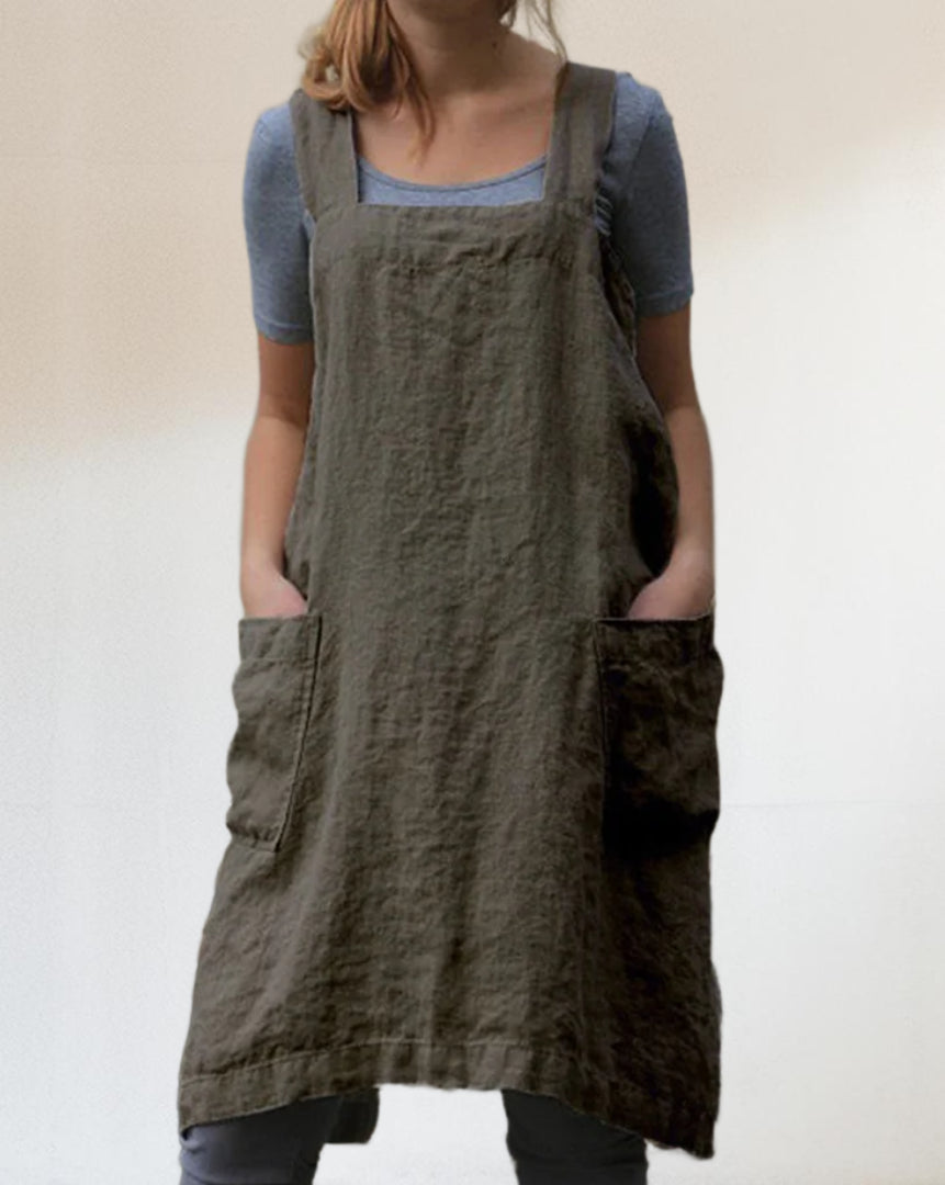 Delia® | Simple apron with crossed straps