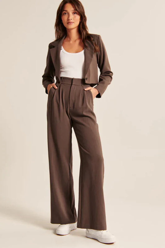 Reese | Tailored Chocolate Pants for Effortless Elegance