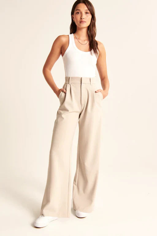 Tessa | Tailored Beige Dress Pants for Effortless Elegance
