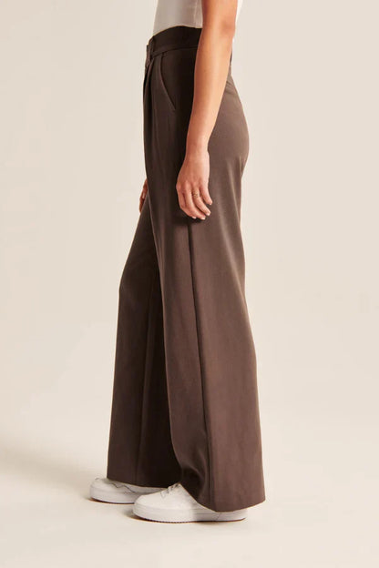 Reese | Tailored Chocolate Pants for Effortless Elegance