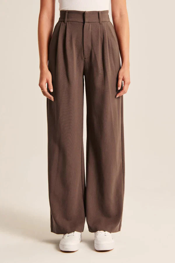 Reese | Tailored Chocolate Pants for Effortless Elegance
