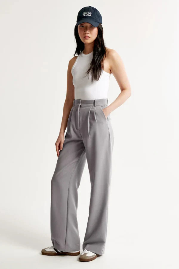 Nadia | Tailored Gray Pants for Effortless Style