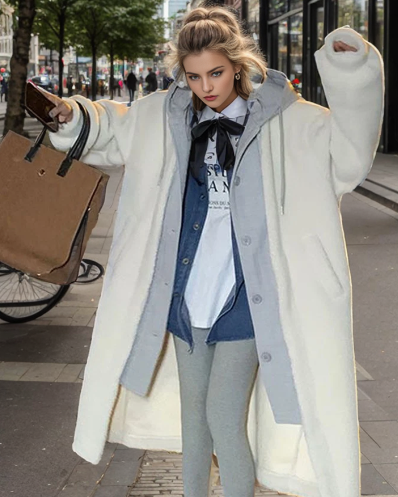 Daniela® | Sherpa hooded jacket for cold weather